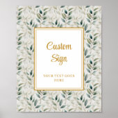 Poster Romantique Sage Green Gold Foliing Mariage personn (Devant)