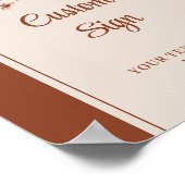 Poster Romantique Terracotta Pampas Sage Boho Floral Cust (Coin)