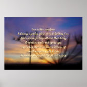 Poster Romantique verset description de l'amour, soleil (Devant)
