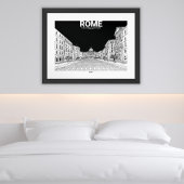 Poster Rome Basilique Saint-Pierre du Vatican Noir Blanc
