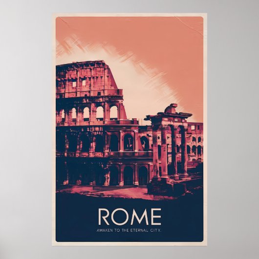 Poster Rome - Colisée & Ruines (Devant)