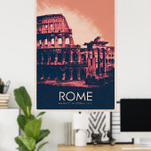 Poster Rome - Colisée & Ruines (Bureau à domicile)