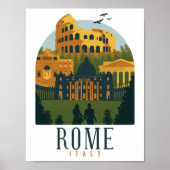 Poster Rome Colisée Vintage (Devant)