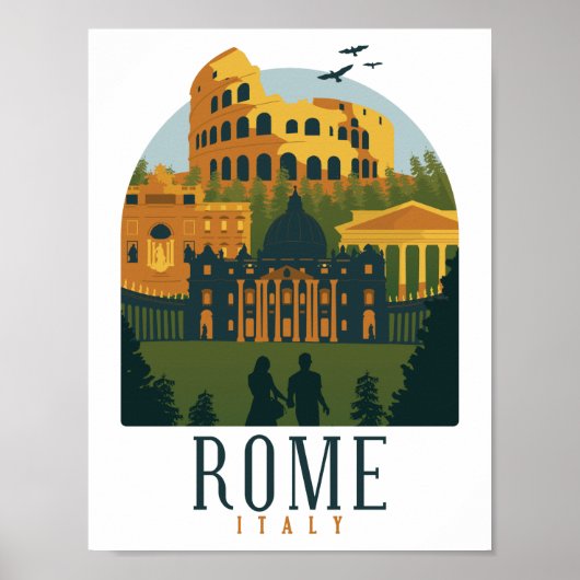 Poster Rome Colisée Vintage (Devant)