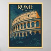 Poster Rome Italie Colisée Vintage (Devant)