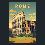 Poster Rome Italie Colisée Voyage Art Vintage<br><div class="desc">Design vectoriel du Colisée de Rome. Rome est située dans la partie centrale-ouest de la péninsule italienne,  dans le Latium,  le long des rives du Tibre.</div>