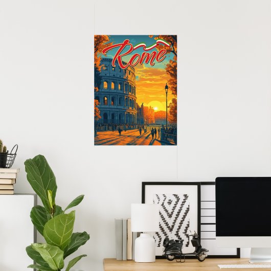 Poster Rome, Italie : Colosseum Adventure Travel (Bureau à domicile)