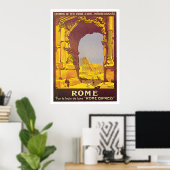 Poster Rome, Italie "Express de Rome" Vintage voyage (Bureau à domicile)