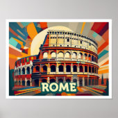 Poster Rome Italie Voyage artistique coloré (Devant)