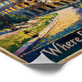 Poster Rome Italie Voyage Colisée Starry Nuit Van Gogh (Coin)