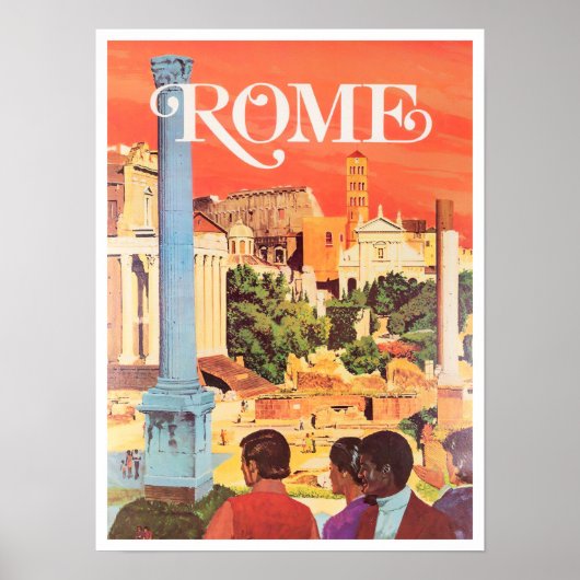 Poster Rome Italie voyage vintage (Devant)