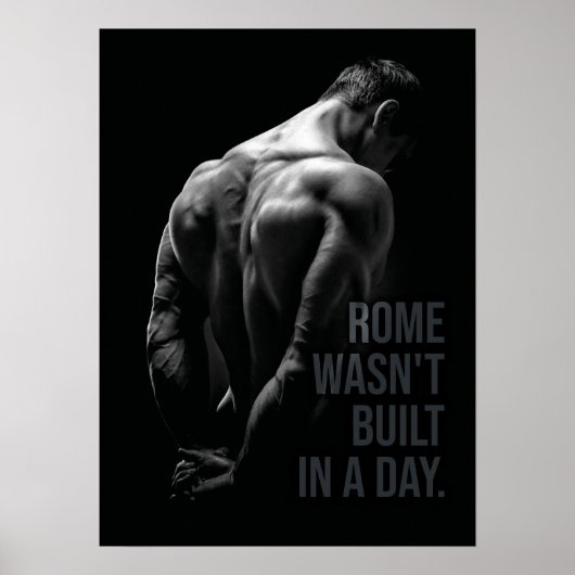 Poster Rome n'a pas été construit dans un jour Gym Motiva (Devant)