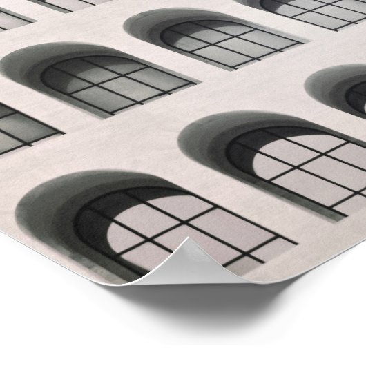 Poster Rome. Photo en noir et blanc. Architecture moderne (Coin)