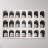 Poster Rome. Photo en noir et blanc. Architecture moderne (Devant)