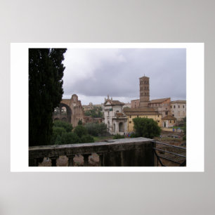 Poster Rome un jour pluvieux