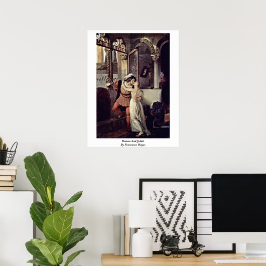 Poster Roméo Et Juliette Par Francesco Hayez (Bureau à domicile)