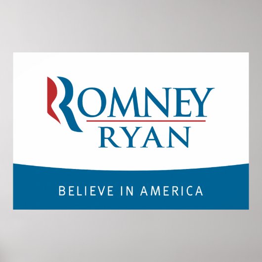 Poster Romney Ryan croit en l'affiche américaine (Devant)