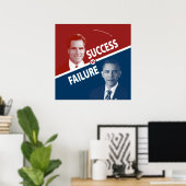 Poster Romney Vs. Obama - Succès Vs Échec (Bureau à domicile)
