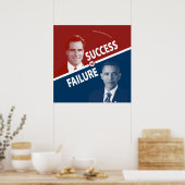 Poster Romney Vs. Obama - Succès Vs Échec (Cuisine)