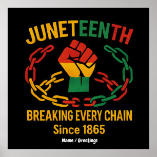 Poster Rompre chaque chaîne depuis 1865 - Junetten Freed