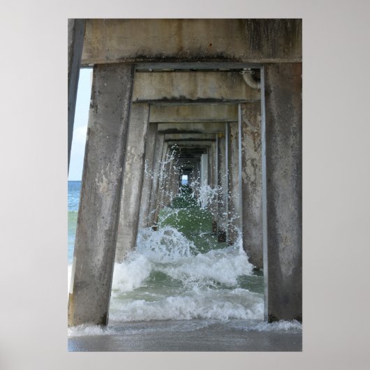 Poster Rompre les vagues sous la jetée Naples (Devant)
