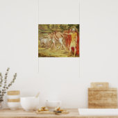 Poster Romulus marquant les limites de Rome (Cuisine)