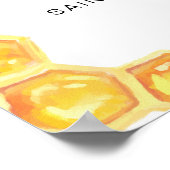 Poster ROMY Honey Bumble Bee Baby shower Bienvenue (Coin)