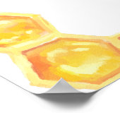 Poster ROMY Rustique Fleurs Blanches Abeille Mariage (Coin)