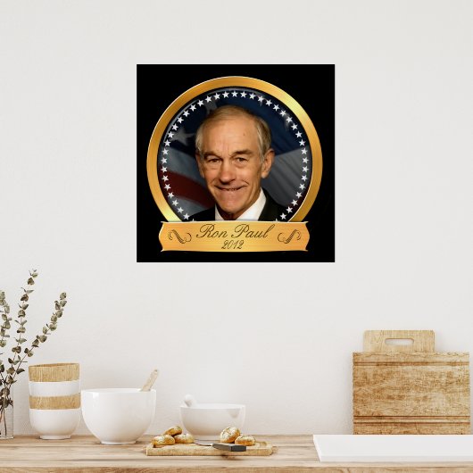 Poster Ron Paul en 2012 Gold Edition (Cuisine)