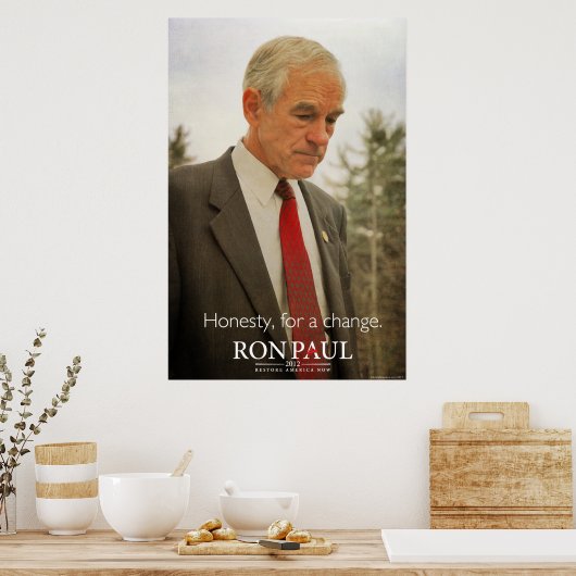 Poster Ron Paul Honesty Imprimer (Cuisine)
