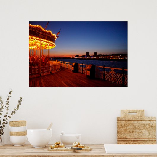 Poster Rond-point sur Brighton Pier (Cuisine)