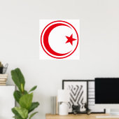 Poster Rondel de l'armée de l'air tunisienne (Bureau à domicile)