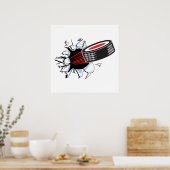 Poster rondelle de hockey (Cuisine)