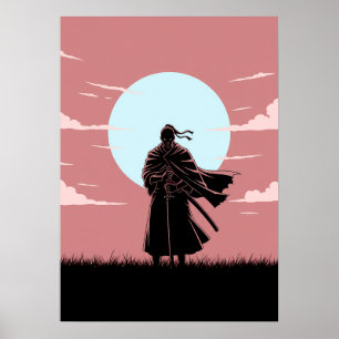 Poster Ronin Anime Minimaliste