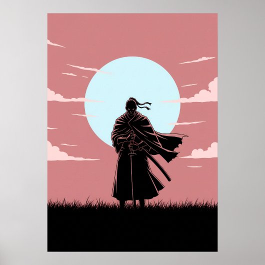 Poster Ronin Anime Minimaliste (Devant)