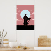 Poster Ronin Anime Minimaliste (Cuisine)