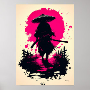 Poster Ronin silencieux sous la lune de sang