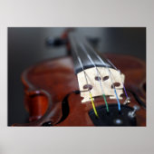 Poster rood Violin (Voorkant)