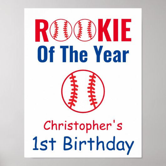 Poster Rookie Baseball 1er anniversaire (Devant)