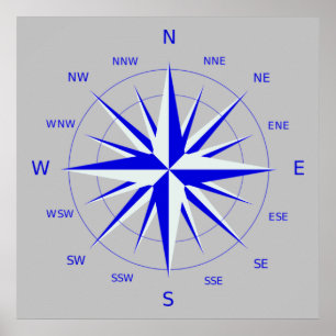 Poster Roos compass