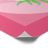 Poster - Roos op geometrische achtergrond (Hoek)