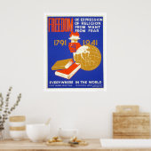Poster Roosevelt Freedom For All 1941 WPA (Cuisine)