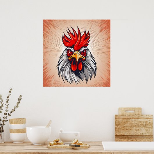 Poster Rooster - Art Print (Cuisine)