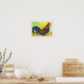 Poster Rooster exceptionnel et coloré (Cuisine)