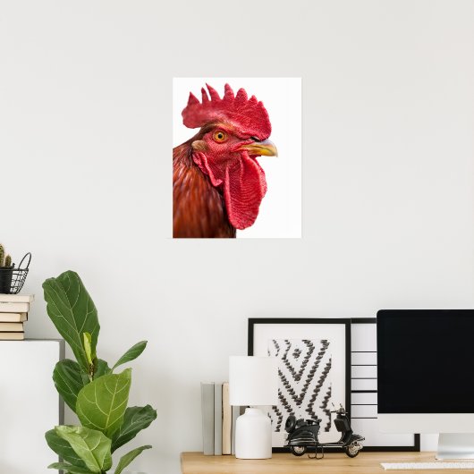 Poster Rooster Face (Bureau à domicile)