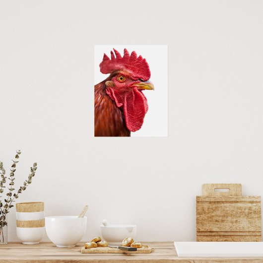 Poster Rooster Face (Cuisine)