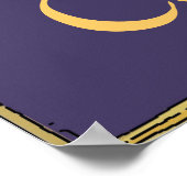 Poster Rooster, geef tekst uit (Hoek)