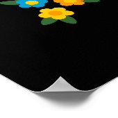 Poster Rooster portugais de la chance en vert (Coin)