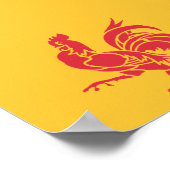 Poster Rooster rouge (Drapeau de Wallonie) (Coin)