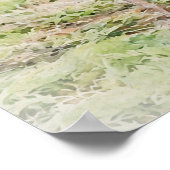 Poster Rooster rustique aquarelle Art carré (Coin)